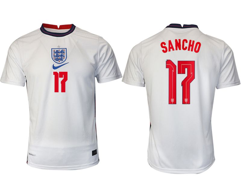 Men 2020-2021 European Cup England home aaa version white #17 Nike Soccer Jersey